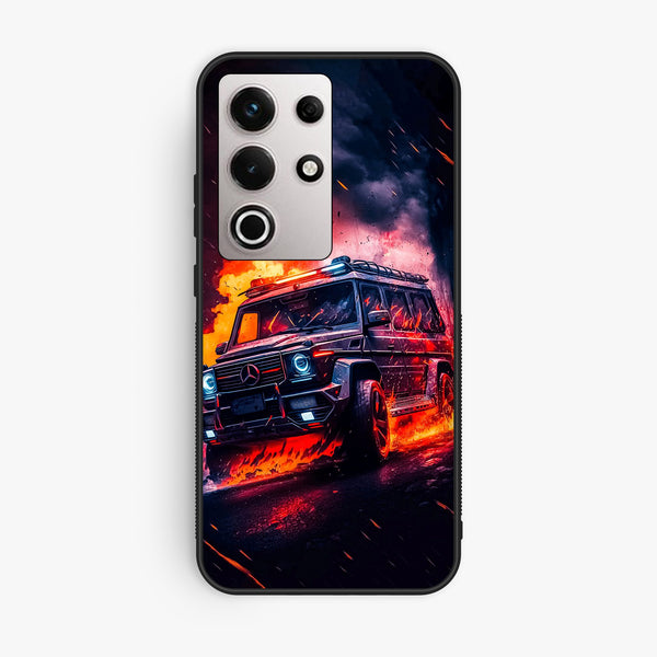 Itel S25 Ultra - Racing Design 2 - Premium Metal Printed Soft Bumper Shock Proof Case
