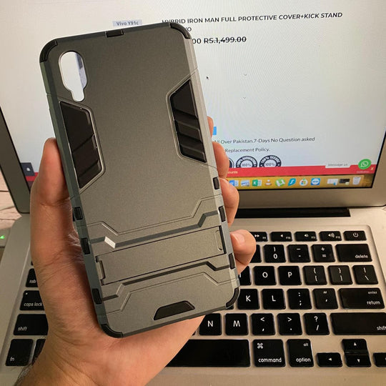 Vivo Y91c Hybrid TPU+PC Iron Man Armor Shield Case