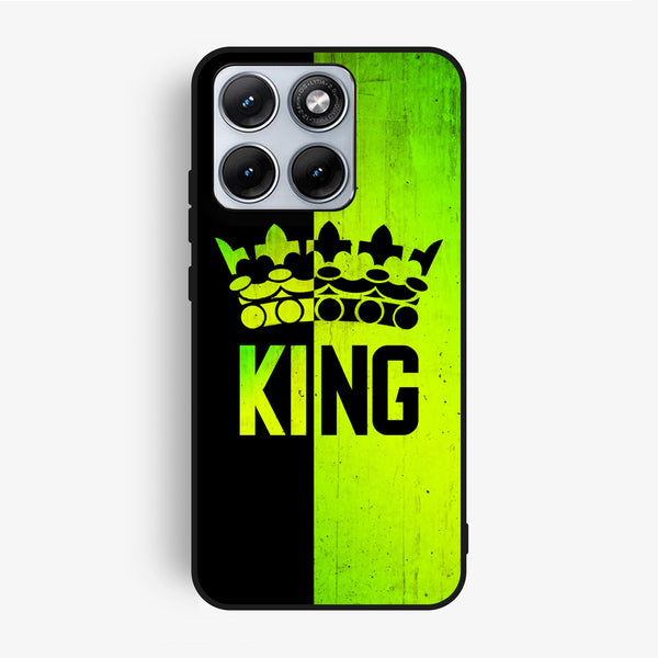 Motorola Edge 70 Fusion - King Design 3 - Premium Metal Printed Soft Bumper Shock Proof Case