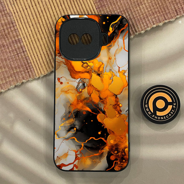 iQoo Z11 Turbo - Liquid Marble Design 2 - Premium Metal Printed Soft Bumper Shock Proof Case