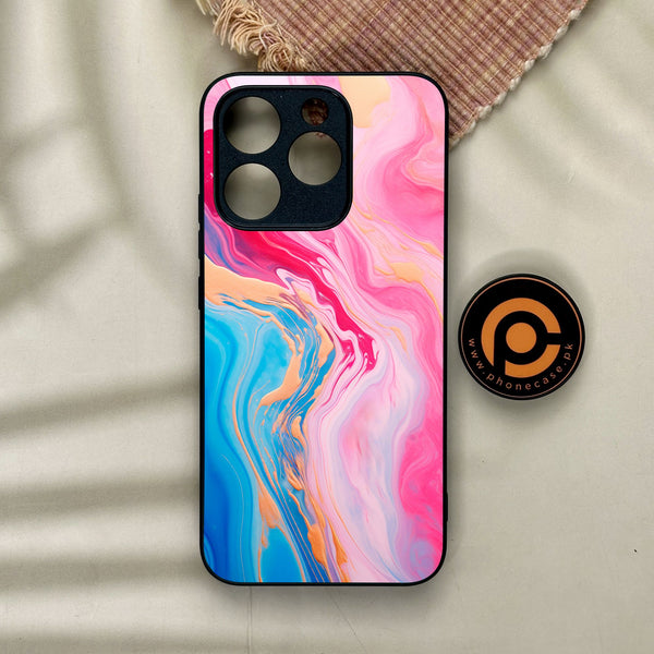 Realme 15T - Pink Marble 2.0 Design 3 - Premium Metal Printed Soft Bumper Shock Proof Case