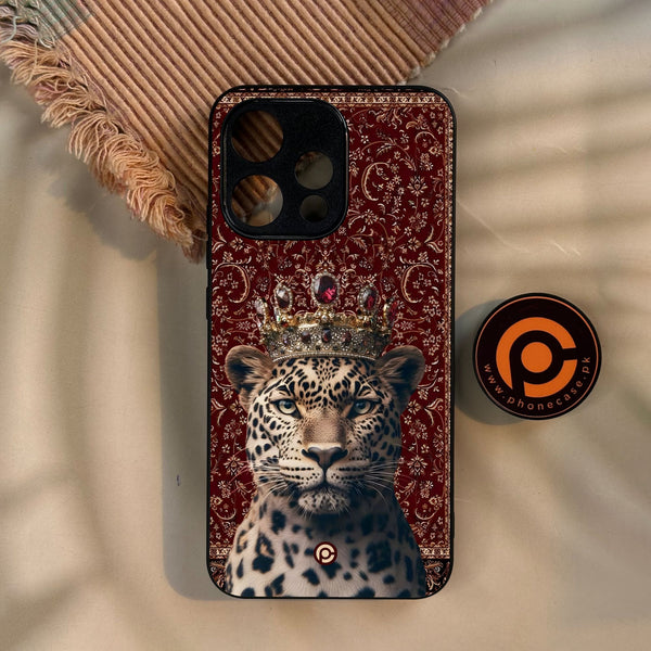 Oppo Reno 15 5G - Leopard - Premium Metal Printed Soft Bumper Shock Proof Case