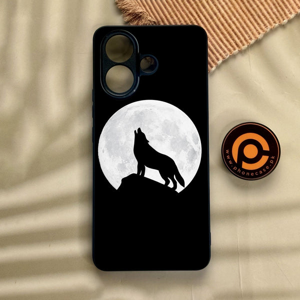 Vivo V60 Lite  - Wolf Design 3 - Premium Metal Printed Soft Bumper Shock Proof Case