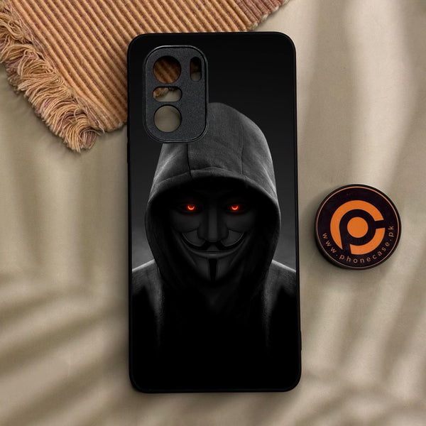 Xiaomi Redmi K40 - Anonymous 2.0 Design 4 - Premium Metal Printed Soft Bumper Shock Proof Case