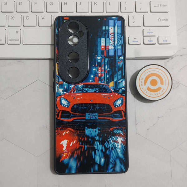 Vivo V40 - Red Racing Car - Premium Printed Glass soft Bumper shock Proof Case CS-24265