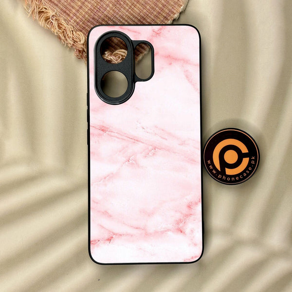 Vivo V60 - Pink Design 2 - Premium Metal Printed Soft Bumper Shock Proof Case