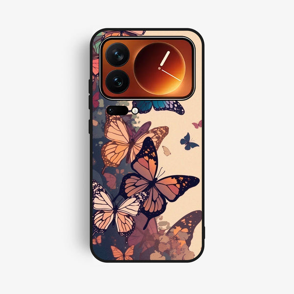 Xiaomi 17 Pro - Butterflies Design 6 - Premium Metal Printed Soft Bumper Shock Proof Case
