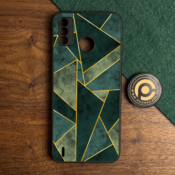 Tecno Spark 6 GO - Geometric Design 5 - Premium Metal Printed Soft Bumper Shock Proof Case