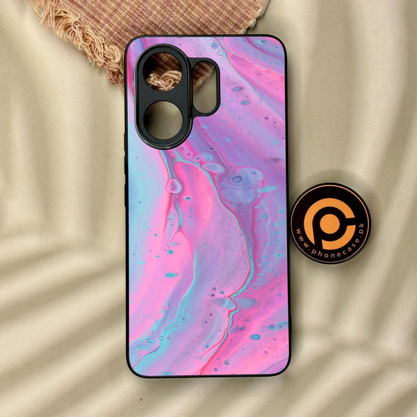 Vivo V60 - Pink Marble 2.0 Design 1 - Premium Metal Printed Soft Bumper Shock Proof Case