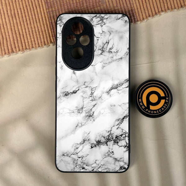 Honor 200 - White Design 7 - Premium Metal Printed Soft Bumper Shock Proof Case