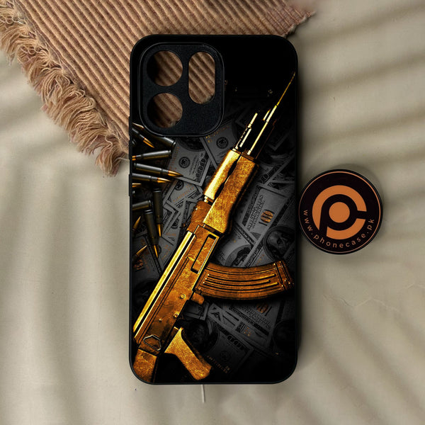 Oppo Reno 15F - Dollar Design 6 - Premium Metal Printed Soft Bumper Shock Proof Case