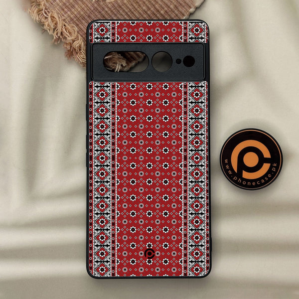 Google Pixel 7 Pro - Ajrak 12 - Premium Metal Printed Soft Bumper Shock Proof Case