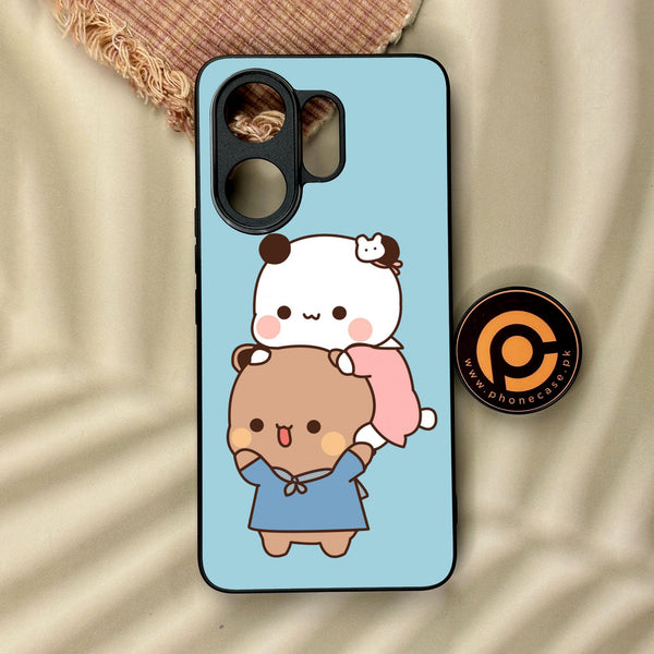 Vivo V60 - Cute Bubu Dudu Design 5 - Premium Metal Printed Soft Bumper Shock Proof Case