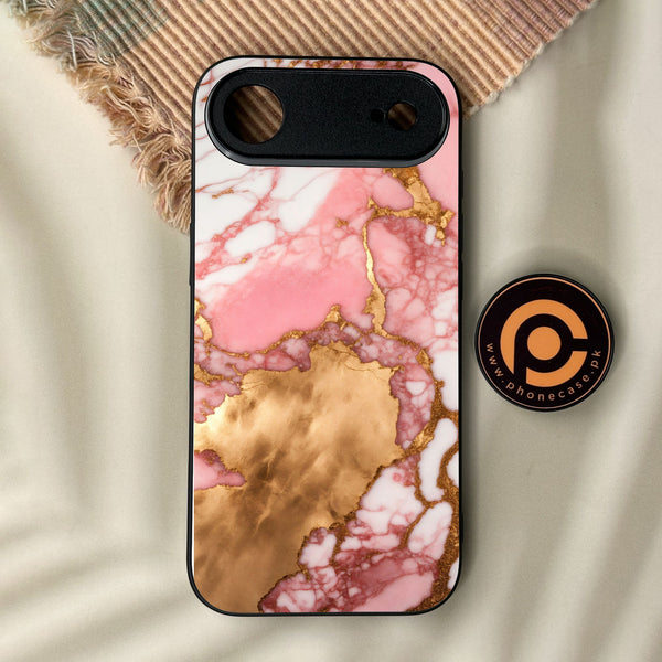 iPhone Air - Pink Marble 2.0 Design 7 - Premium Metal Printed Soft Bumper Shock Proof Case