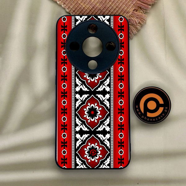 Honor x9d - Ajrak Design 1 - Premium Metal Printed Soft Bumper Shock Proof Case
