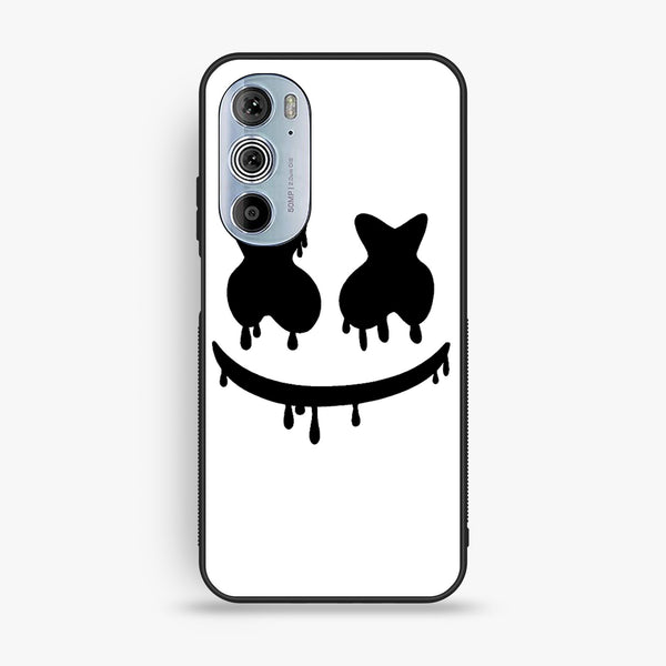Motorola Edge 30 Pro - Marshmello Face - Premium Metal Printed Soft Bumper Shock Proof Case