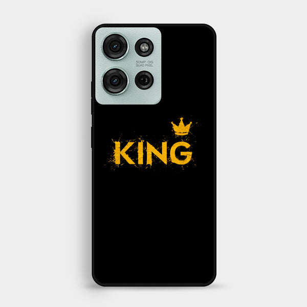 Motorola Moto G75 - King Design 2 - Premium Metal Printed Soft Bumper Shock Proof Case