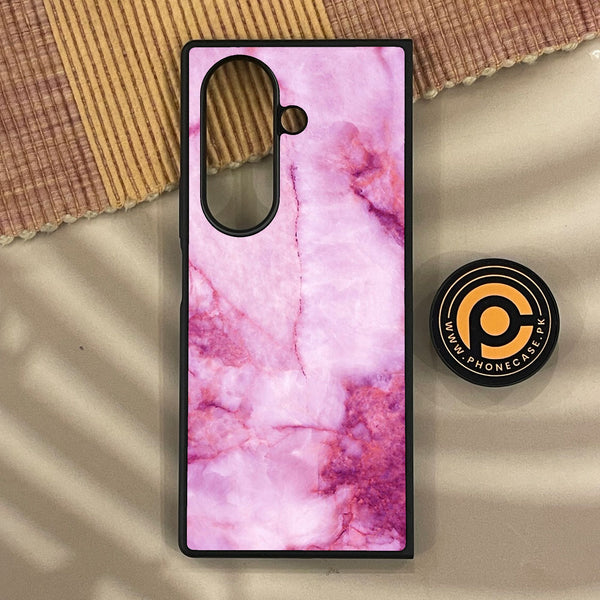 Samsung Galaxy Z Fold 8 - Pink Design 5 - Premium Metal Printed Soft Bumper Shock Proof Case