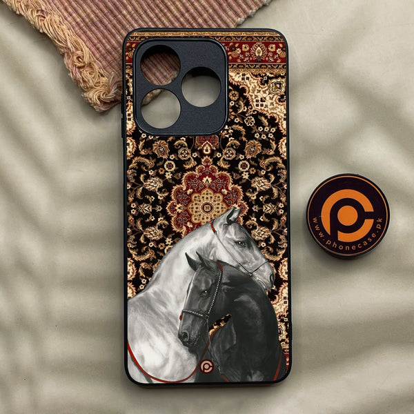Honor X5c - Horse Heritage - Premium Metal Printed Soft Bumper Shock Proof Case