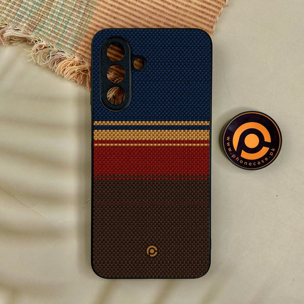 Samsung Galaxy A57 5G - Classic Weave Design 1 - Premium Metal Printed Soft Bumper Shock Proof Case