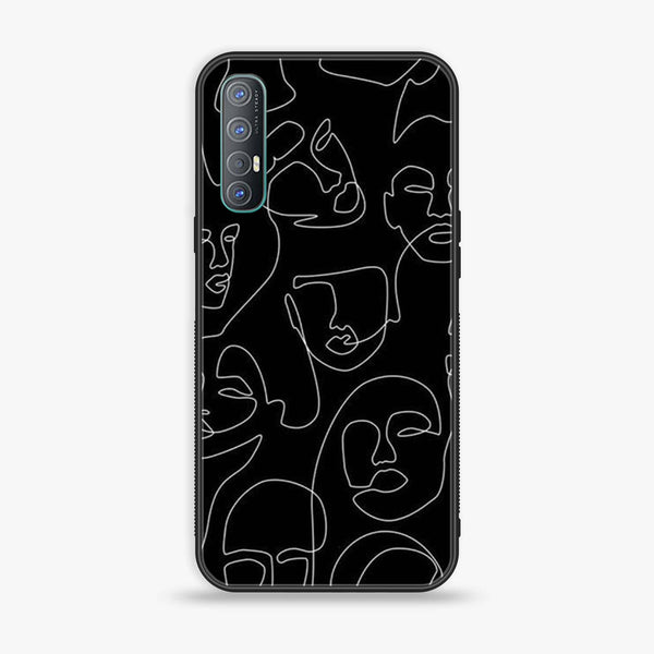 Oppo Reno 3 Pro 5G / Find X2 Neo - Girls Line Design 4- Premium Printed Glass soft Bumper shock Proof Case  CS-24463