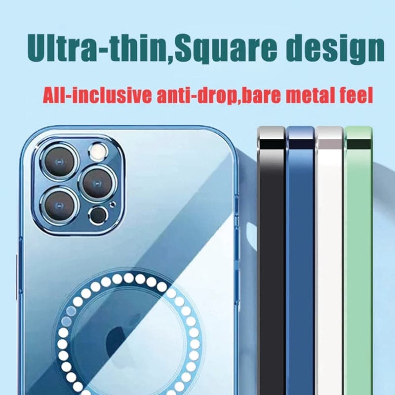 Galaxy S23 Ultra MagSafe Supported Luxury Plating Case with Built-in Camera Lens