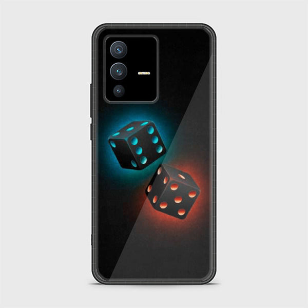 Vivo S12 Black Art Design 4 - Premium Printed Glass soft Bumper shock Proof Case CS-16071