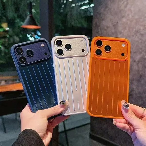 iPhone 16 Pro Max - Executive Aluminum Ribbed Pattern Drop Protection Case