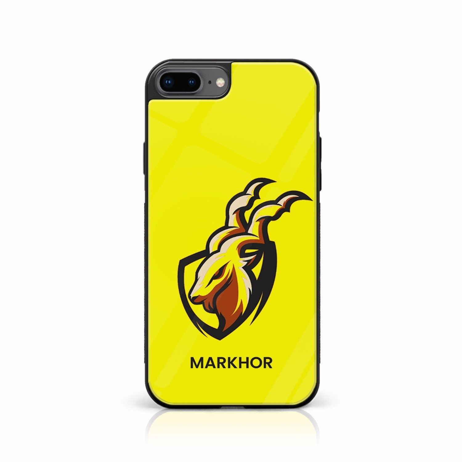 iPhone 7Plus - Markhor Series - Premium Printed Glass soft Bumper shock Proof Case