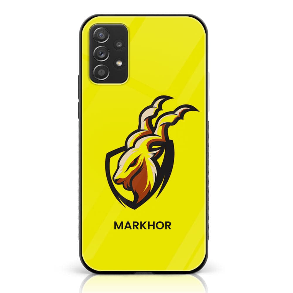 Samsung Galaxy A73 - Markhor Series - Premium Printed Glass soft Bumper shock Proof Case