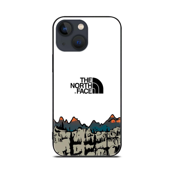 iPhone 13 Mini - The North Face Series - Premium Printed Glass soft Bumper shock Proof Case