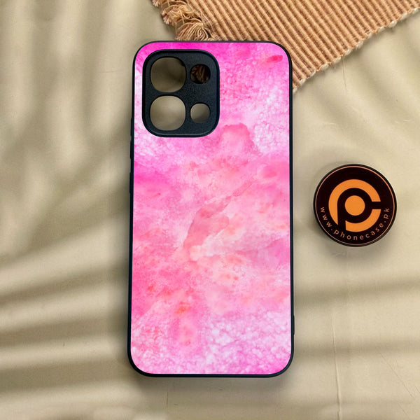 Oppo A6 Pro - Pink Marble 2.0 Design 5 - Premium Metal Printed Soft Bumper Shock Proof Case