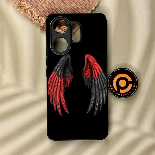 Vivo V60 - Angel Wings Design 7 - Premium Metal Printed Soft Bumper Shock Proof Case