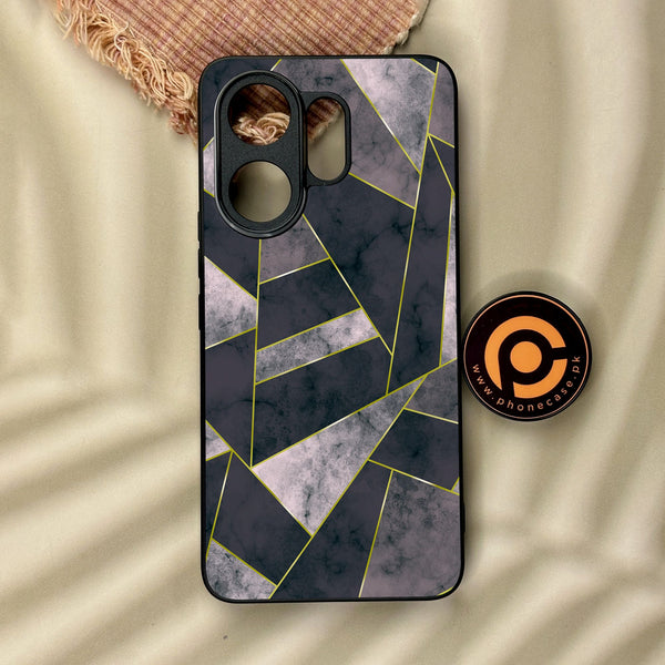 Vivo V60 - Geometric Design 2 - Premium Metal Printed Soft Bumper Shock Proof Case