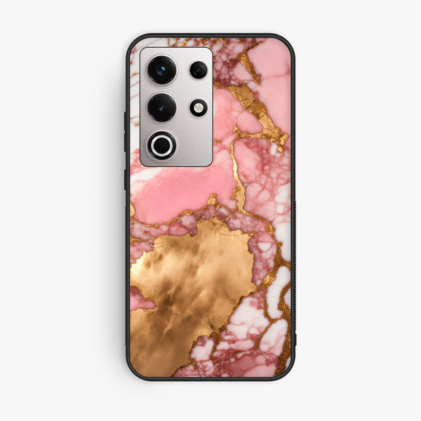 Itel S25 Ultra - Pink Marble 2.0 Design 7 - Premium Metal Printed Soft Bumper Shock Proof Case