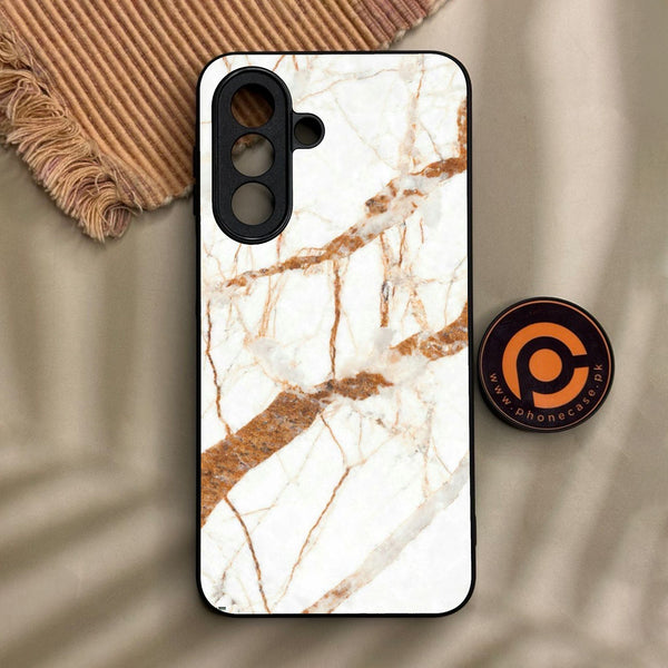 Samsung Galaxy A27 - White Design 4 - Premium Metal Printed Soft Bumper Shock Proof Case