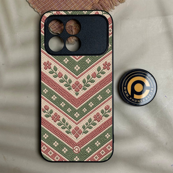 Xiaomi Poco F8 Pro - Classic Weave Design 17 - Premium Metal Printed Soft Bumper Shock Proof Case