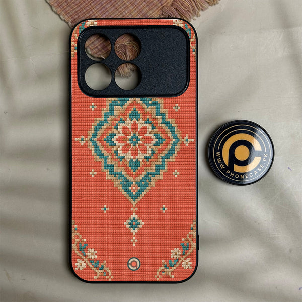 Xiaomi Poco F8 Pro - Classic Weave Design 18 - Premium Metal Printed Soft Bumper Shock Proof Case