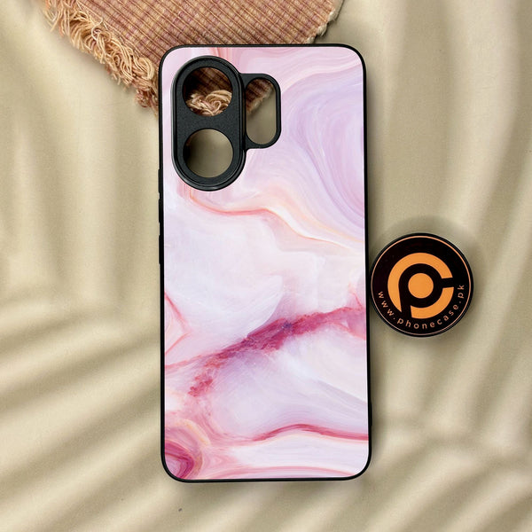 Vivo V60 - Pink Design 8 - Premium Metal Printed Soft Bumper Shock Proof Case