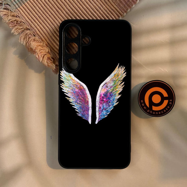 Galaxy S25 Plus - Angel Wings Design 3 - Premium Metal Printed Soft Bumper Shock Proof Case