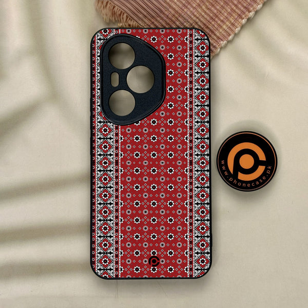 Honor 400 Pro - Ajrak Design 12 - Premium Metal Printed Soft Bumper Shock Proof Case