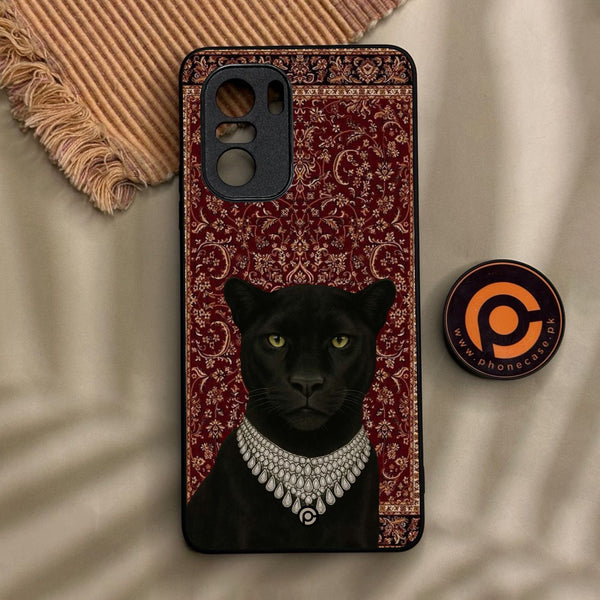 Xiaomi Redmi K40 - Black Panther - Premium Metal Printed Soft Bumper Shock Proof Case