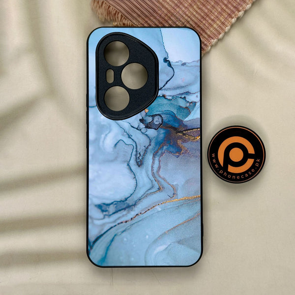 Honor 400 Pro - Blue Marble Design 1 - Premium Metal Printed Soft Bumper Shock Proof Case