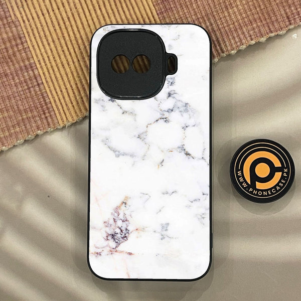 iQoo Z11 Turbo - White Design 3 - Premium Metal Printed Soft Bumper Shock Proof Case