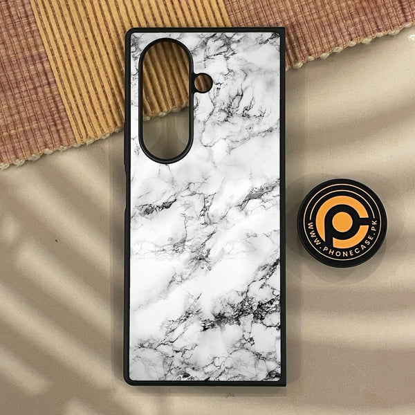 Samsung Galaxy Z Fold 8 - White Design 7 - Premium Metal Printed Soft Bumper Shock Proof Case