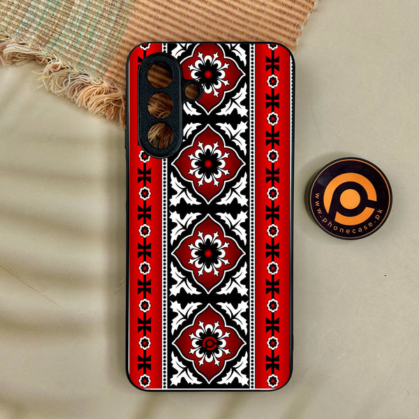 Samsung Galaxy A17 - Ajrak Design 1 - Premium Metal Printed Soft Bumper Shock Proof Case