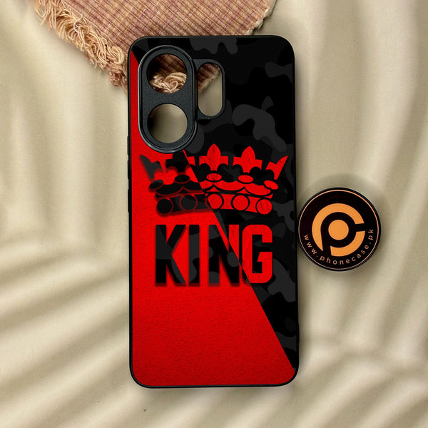 Vivo V60 - King Design 6 - Premium Metal Printed Soft Bumper Shock Proof Case