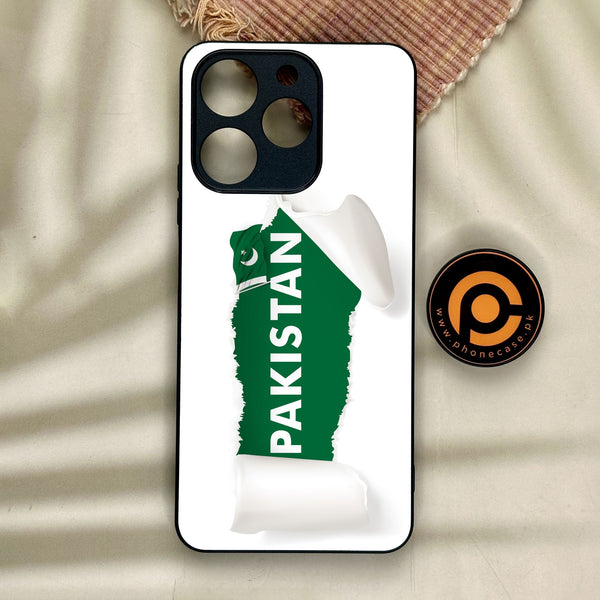 Realme Note 70 - Pakistani Flag Design 3 - Premium Metal Printed Soft Bumper Shock Proof Case