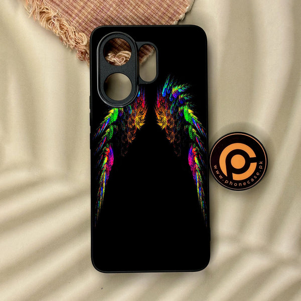 Vivo V60 - Angel Wings Design 10 - Premium Metal Printed Soft Bumper Shock Proof Case