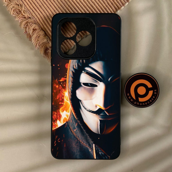 Honor X8d - Anonymous 2.0 Design 6 - Premium Metal Printed Soft Bumper Shock Proof Case